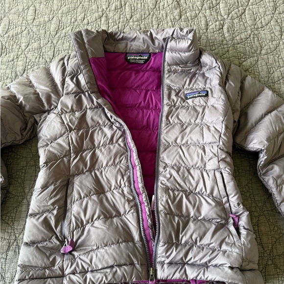 Patagonia Other - Patagonia Kids' Grey and Pink Down Puffer Jacket